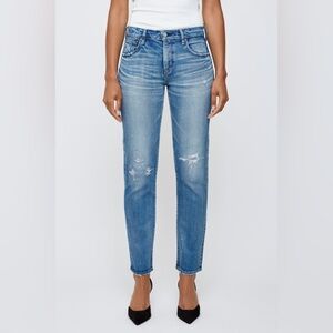MOUSSY VINTAGE
BRIDGEVILLE SLIM STRAIGHT distressed jeans XS